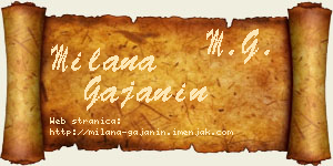 Milana Gajanin vizit kartica